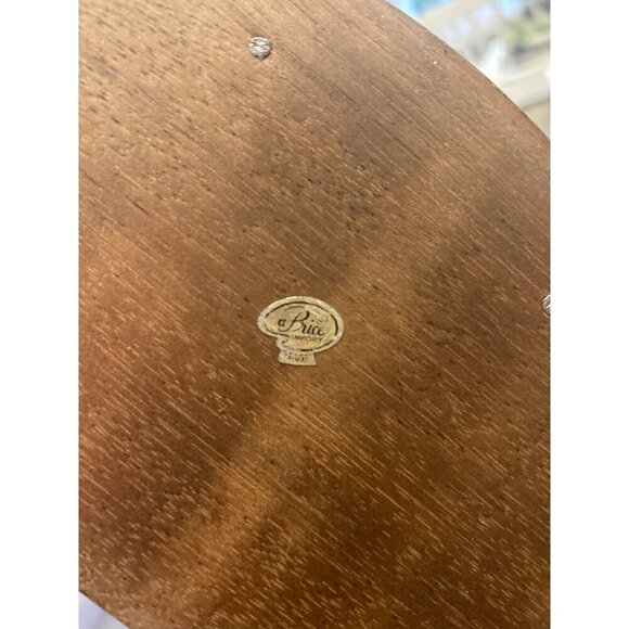 Vintage Wooden Napkin Holder HIMARK Yoshikawa Letter holder MCM Shells Flowers - Picture 7 of 9